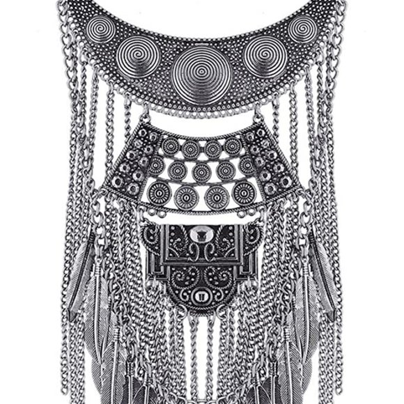 Free People ⭐️ Grand Silver Necklace! - Picture 3 of 6